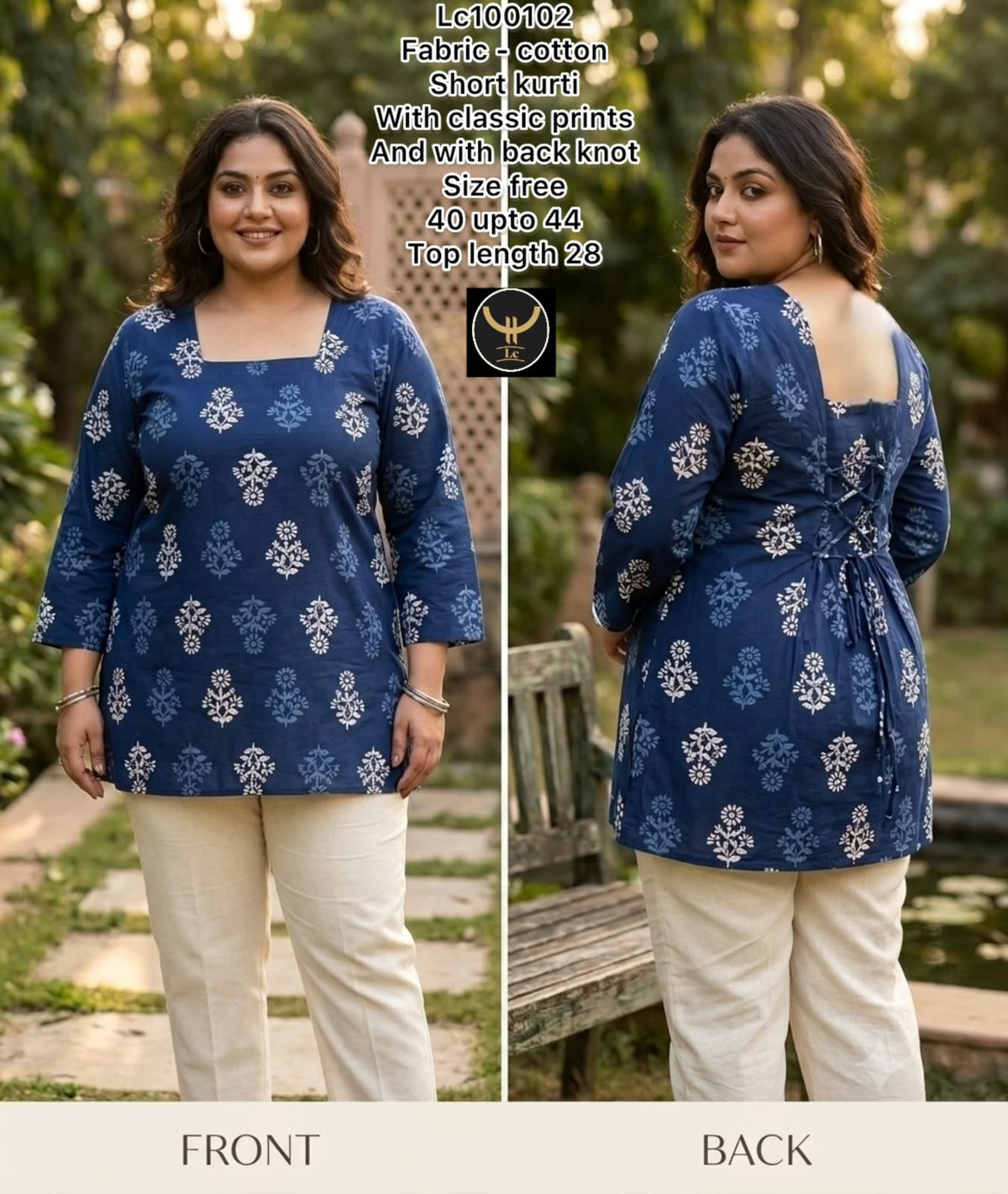 💕 beautiful Classic Prints with Stylish Cotton Short Kurtis🥰