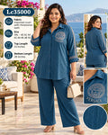 Elegant Imported Crush Work Top Set with Sparkling Rhinestones