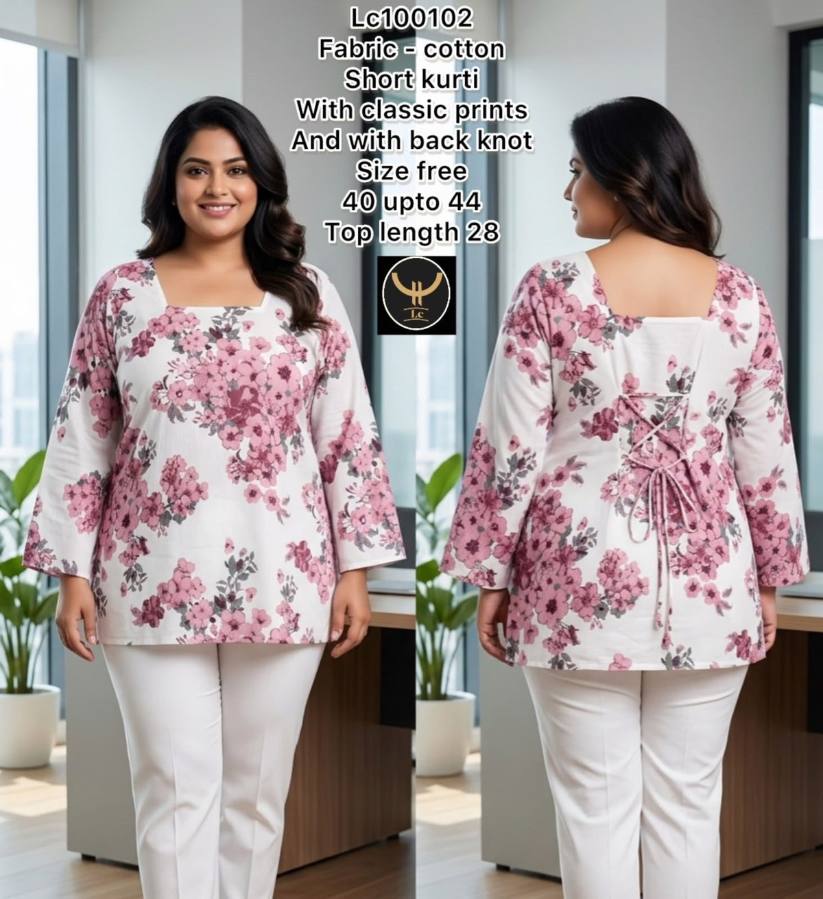 💕 beautiful Classic Prints with Stylish Cotton Short Kurtis🥰