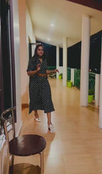 Retro charm meets effortless comfort! Dress