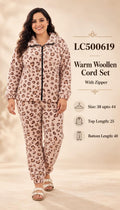 Stay warm, stay stylish with our super-soft Leopard Woollen Cord Set 💗