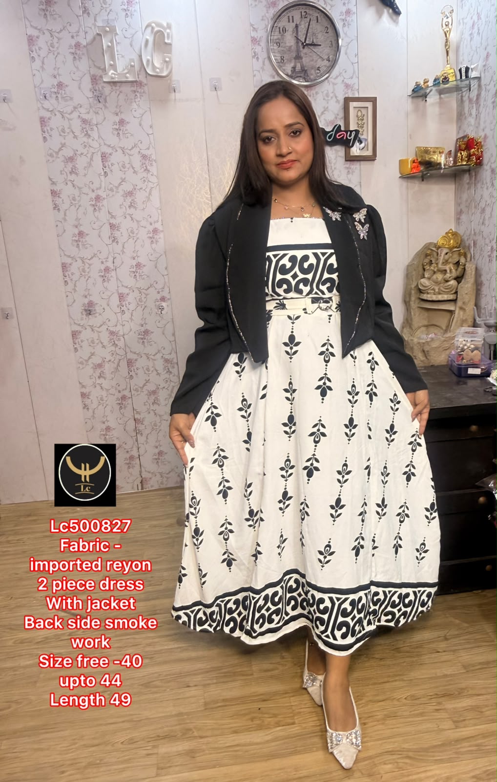 Chic 2-Piece Imported Rayon Maxi Dress with Matching Jacket 