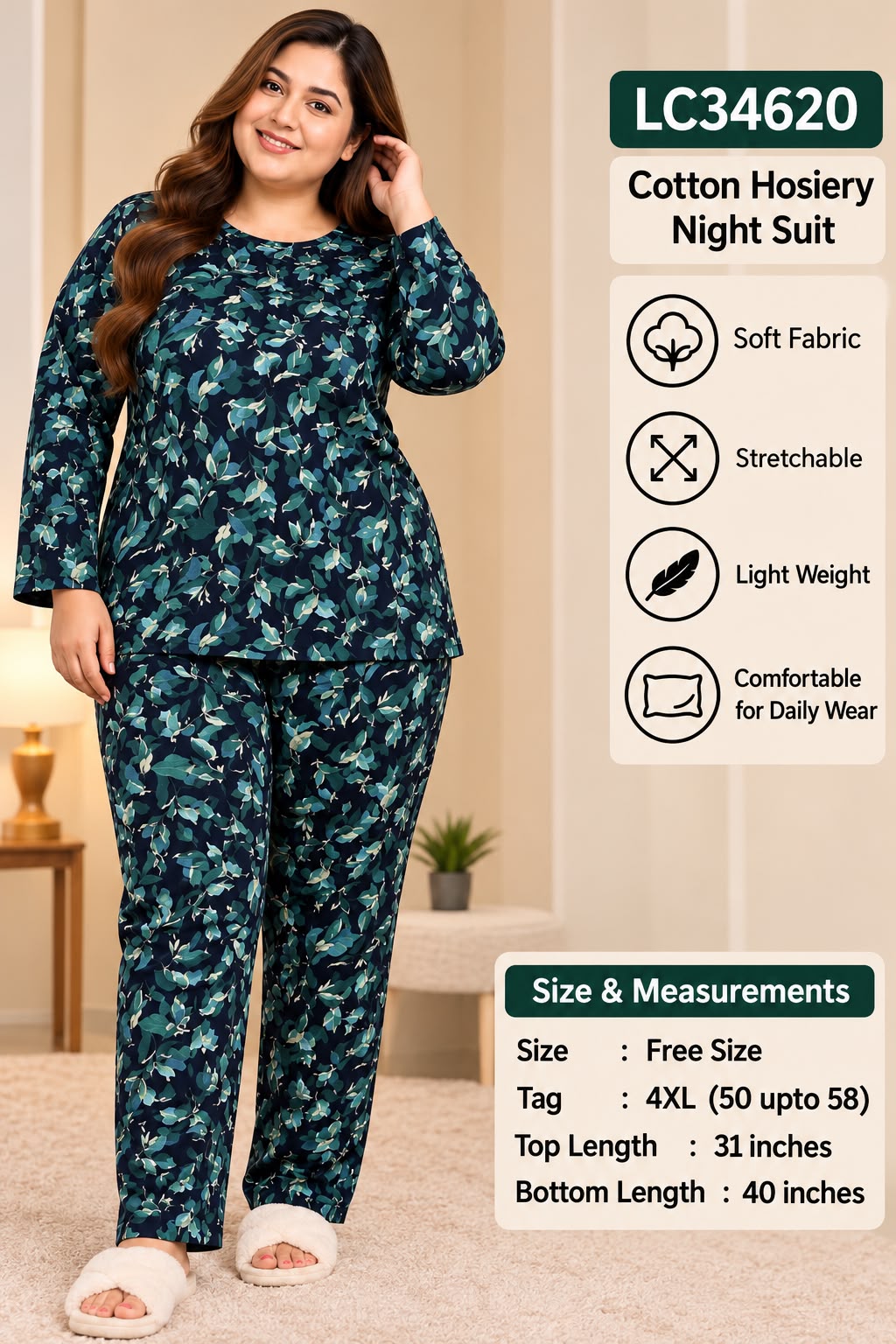 Premium Full Sleeve Night Suit