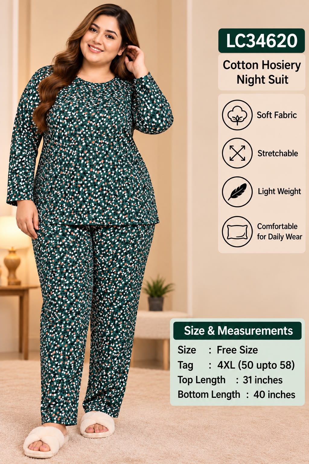 Premium Full Sleeve Night Suit