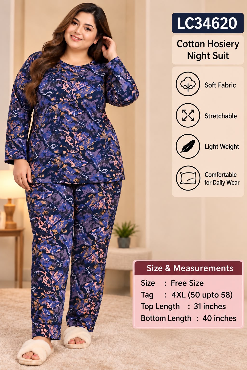Premium Full Sleeve Night Suit