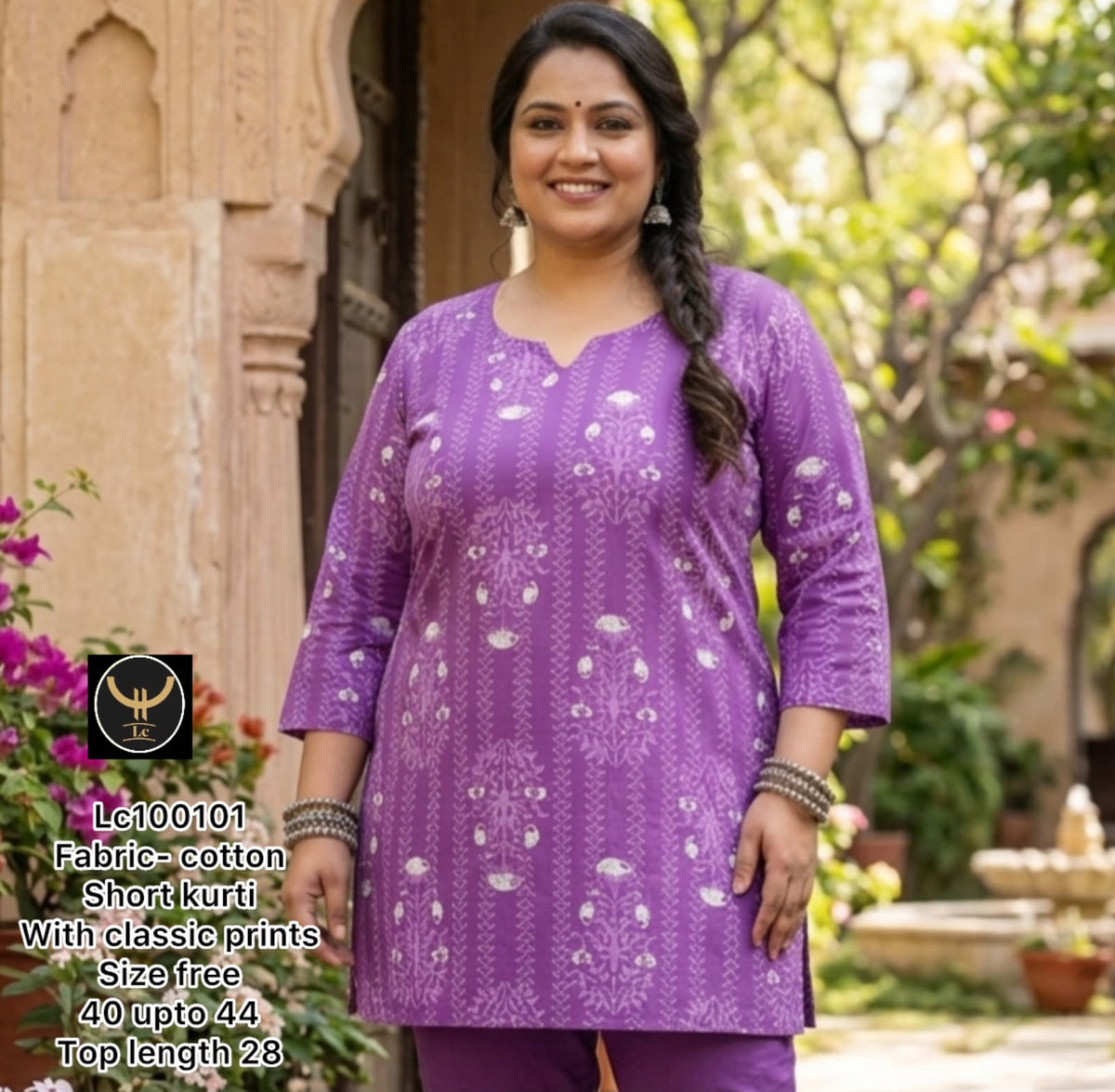 💕 beautiful Classic Prints with Stylish Cotton Short Kurtis🥰
