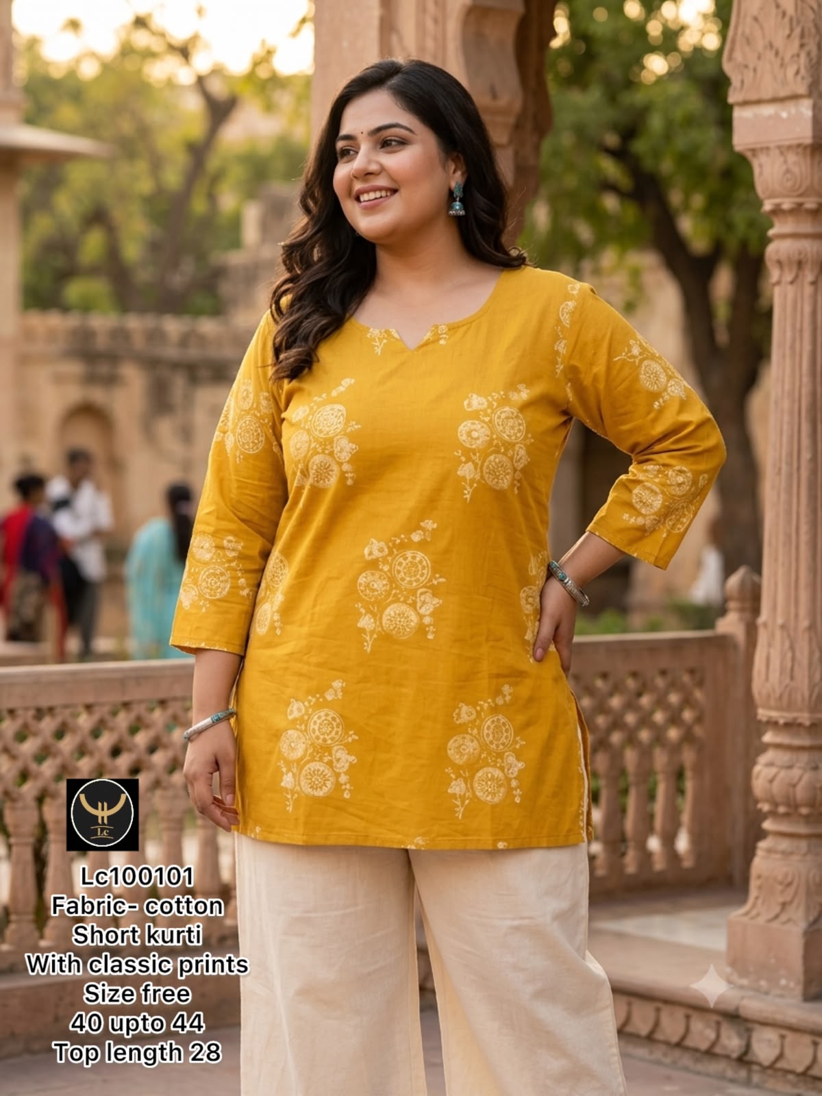 💕 beautiful Classic Prints with Stylish Cotton Short Kurtis🥰